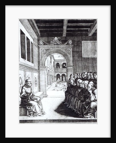 St. Benedict Preaching in the Monastery by English School