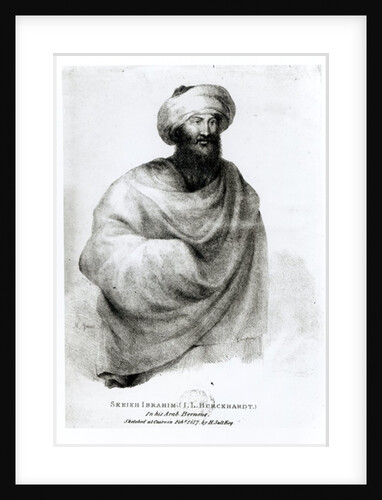 Portrait of Sheikh Ibrahim, or Johann Ludwig Burckhardt 1817 by Henry Salt