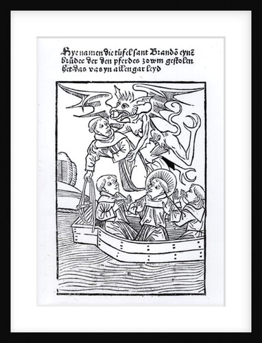 Scene from 'The Navigation of St. Brendan' by German School