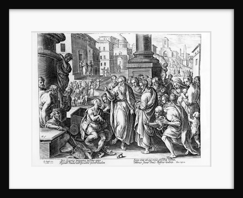 Saints Paul and Barnabas Preaching in Lystra by Jan van der Straet