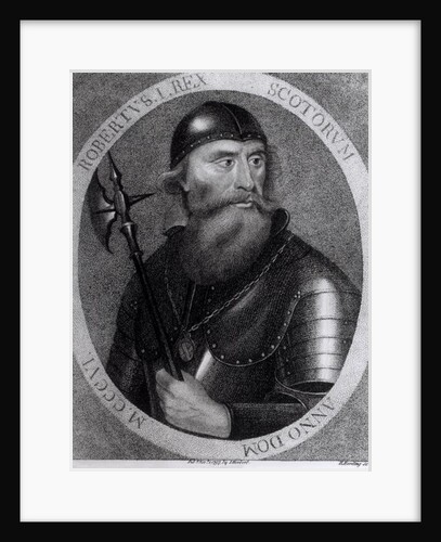 Portrait of King Robert I of Scotland engraved by E.Harding, 1 November 1797 by I Herbert (after)