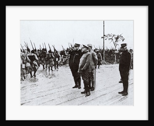 Raymond Poincare and General Joffre at the Front by French Photographer