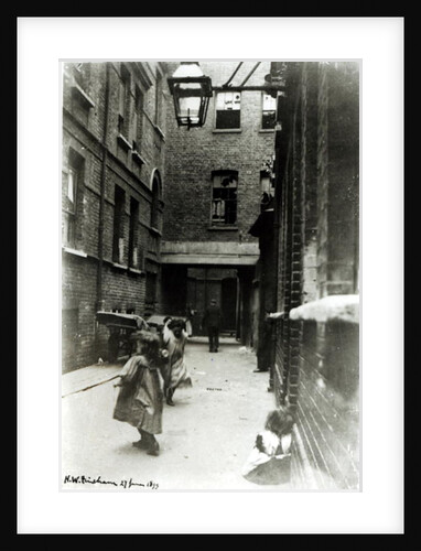 Children playing in a slum, 1899 by English Photographer