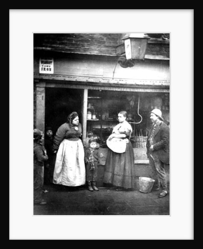 Street scene in Victorian London by English Photographer