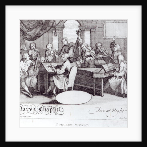 Concert Ticket for Mary's Chapel by William Hogarth