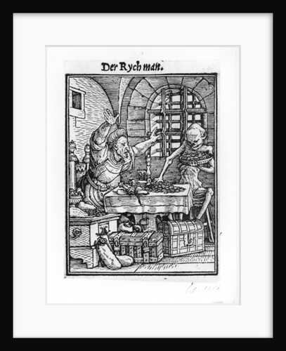 Death and the Rich Man by Hans (after) Holbein the Younger