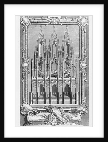 The Monument of Edward II in Gloucester Cathedral by Hubert Francois Gravelot