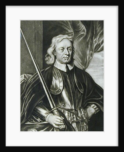 Oliver Cromwell illustration from 'Portraits of Characters Illustrious in British History' by English School