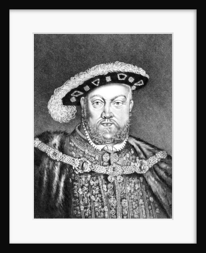 King Henry VIII illustration from 'Portraits of Characters Illustrious in British History' by English School