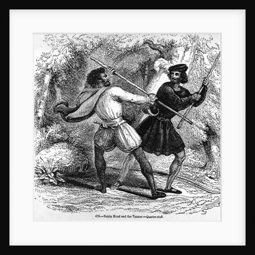 Robin Hood and the Tanner with Quarter-staffs by English School