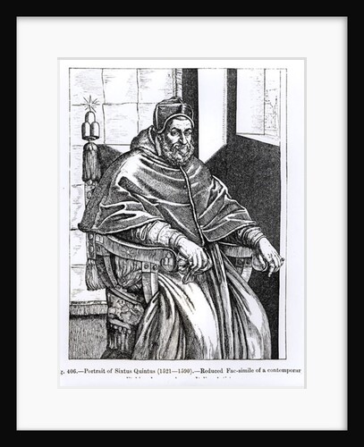 Portrait of Pope Sixtus V by Italian School