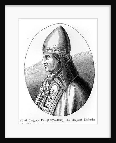 Portrait of Pope Gregory IX by English School