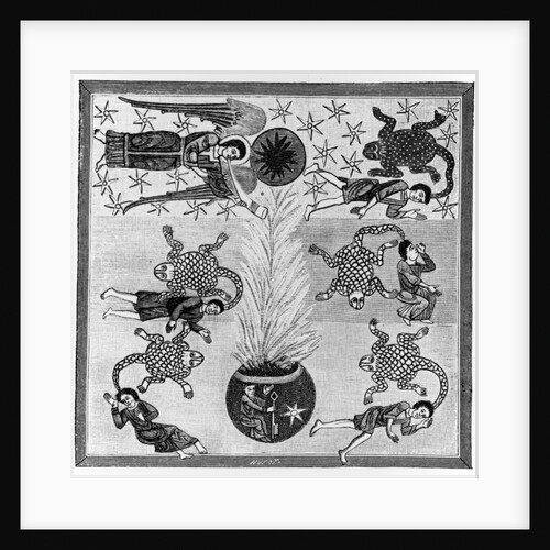 From the smoke ascending out of the abyss are born scorpions which scourge men by Engraved by Hoyot