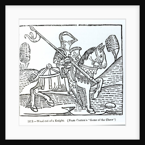A Knight, from Caxton's 'Game of the Chess' by English School