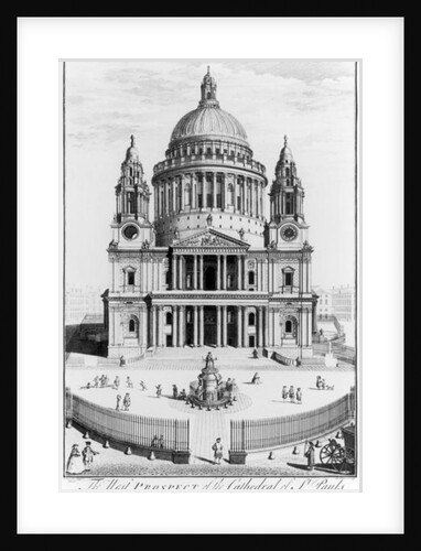 The West Prospect of St. Paul's Cathedral by English School