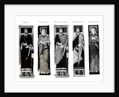Effigies of Henry II Eleanor of Aquitaine Richard Coeur de Lion and Isabel d'Angoulesme by English School