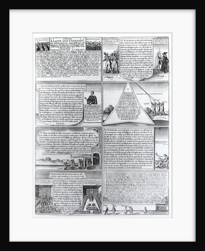 The Solemn League and Covenant of 1643, engraved by W. Hollar by English School