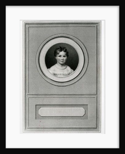 Portrait of Augusta Ada Byron engraved by Edward Scriven 1820 by Louis Ferriere