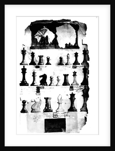 The Staunton Chessmen Patent Drawing by English School