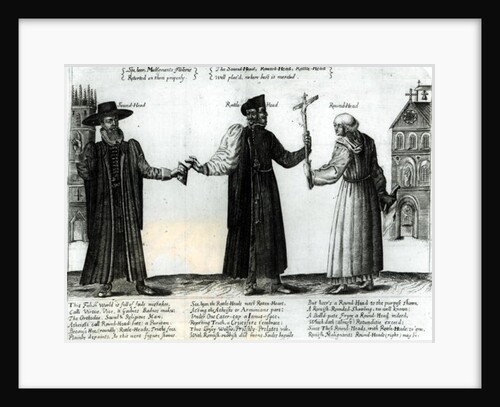 Soundhead, Rattlehead, Roundhead, 1642 by English School