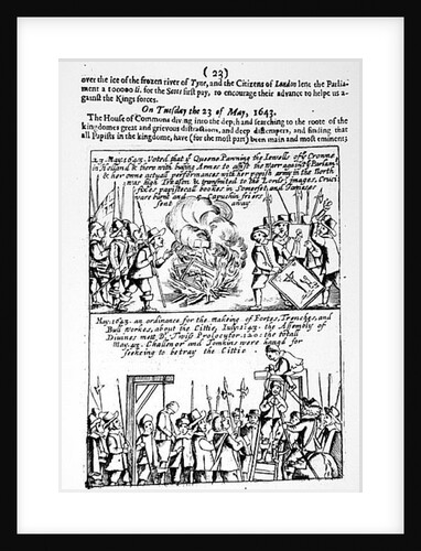 Chronicle of significant events during the English Civil War, 1646 by English School