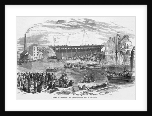 Launch of 'La Hogue,' the Largest Ship ever built in Sunderland, 1855 by English School