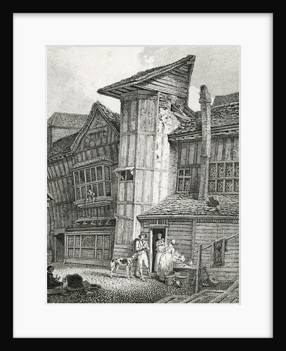 North East View of an old house lately standing in Sweedon's Passage, Grub Street, 1791 by English School