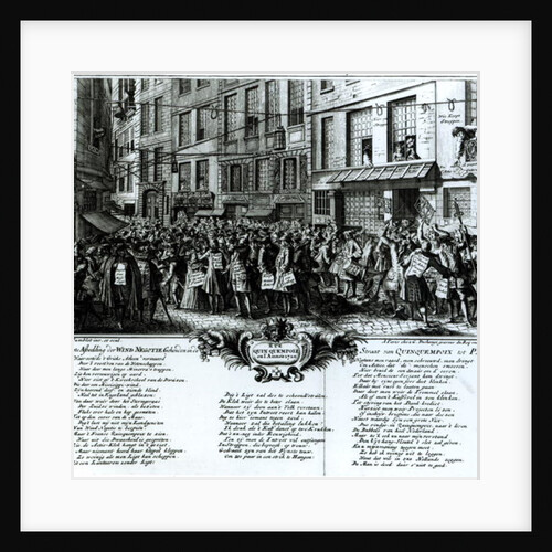 Rue Quinquempoix in 1720 by Antoine Humblot