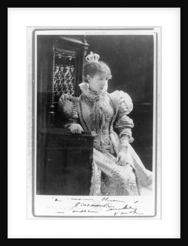 Sarah Bernhardt in the role of Marie de Neubourg in 'Ruy Blas' by Victor Hugo by A. Melandri