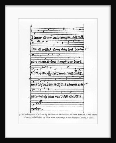 Fragment of a poem by Wolfram of Eschenbach by German School