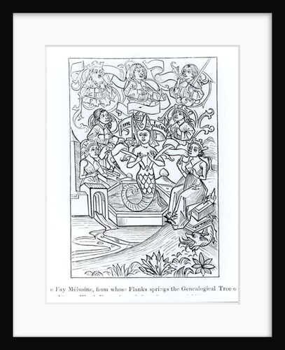 The Fay Melusine, from whose Flanks springs the Geneaological Tree of Kings and Emperors by School French