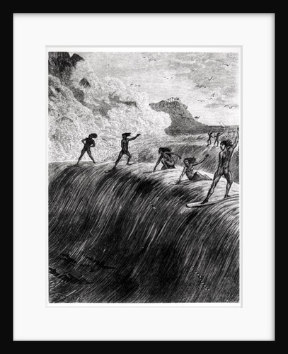 Natives Surfing in the Sandwich Islands by English School