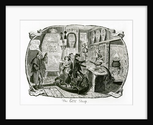 The Gin Shop, 1829 by George Cruikshank