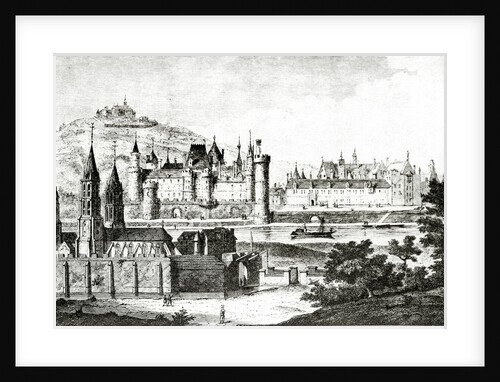 View of Saint-Germain-des-Pres and of the Pre-aux-Clercs during the reign of Charles V by (after) French School