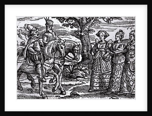 Macbeth, Banquo and the Three Witches, The Historie of Scotlande, 1577 by English School