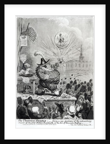 The Theatrical Bubble... published by Hannah Humphrey 1805 by James Gillray