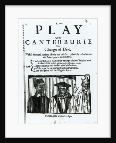 A New Play called Canterburie, 1641 by English School
