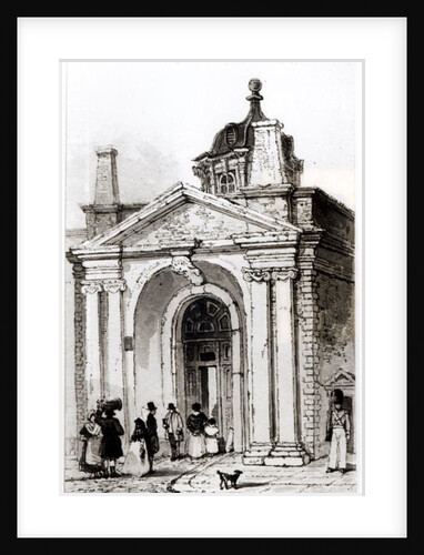 Entrance to Montague House by Robert Thomas Landells