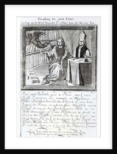 The High Church Champion, Pleading his own Cause, 1709 by English School