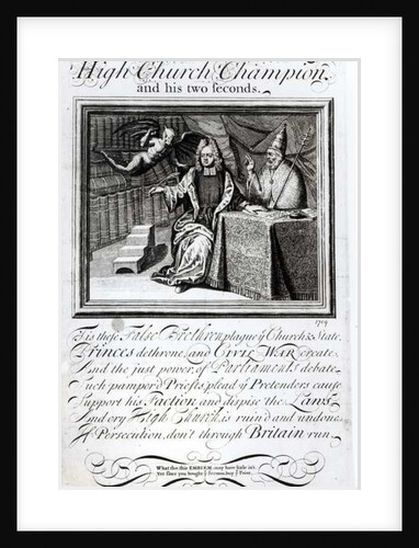 The High Church Champion and his two Seconds, 1709 by English School