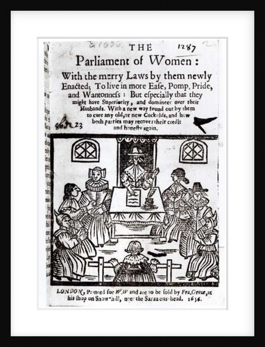 The Parliament of Women, 1656 by English School