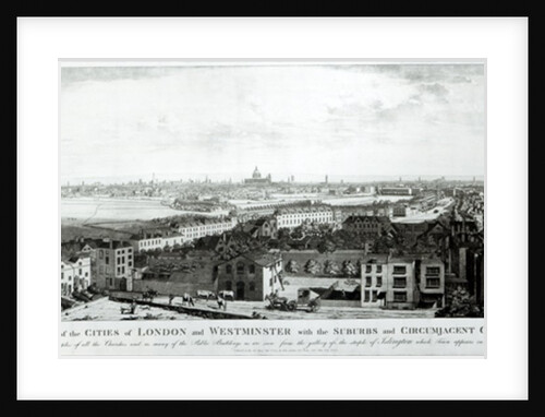 A View of the Cities of London and Westminster with Suburbs and Circumjacent Country, 1789 by English School