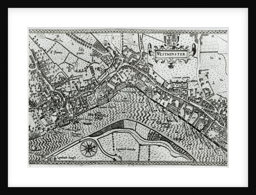 Map of Westminster from 'Speculum Britannia', 1593 by John Norden