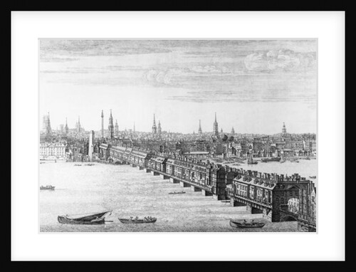 West Front of London Bridge, 1749 by Nathaniel and Samuel Buck