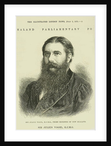 Sir Julius Vogel, KCMG from 'The Illustrated London News', 3rd July 1875 by English School