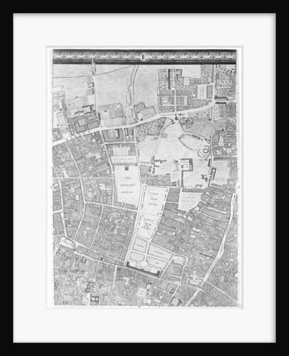 A Map of Moorfields and Hoxton, London, 1746 by John Rocque