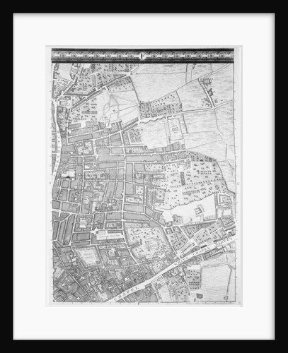 A Map of Shoreditch and Whitechapel, London, 1746 by John Rocque