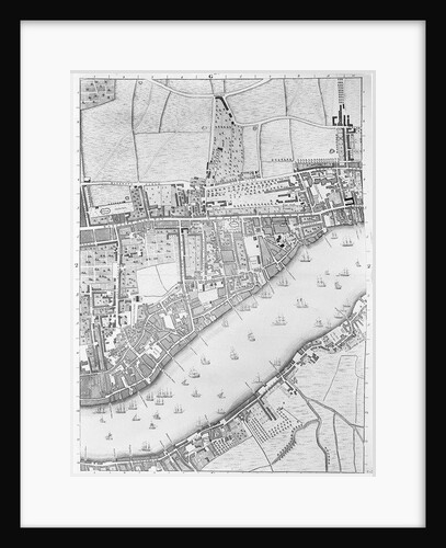 A Map of Wapping, London, 1746 by John Rocque