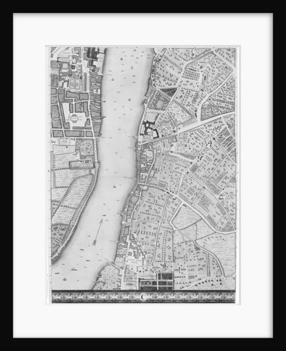 A Map of Lambeth and Vauxhall, London, 1746 by John Rocque