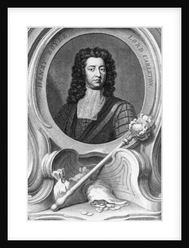 Henry Boyle, Lord Carleton engraved by Jacobus Houbraken, 1740 by Godfrey Kneller (after)